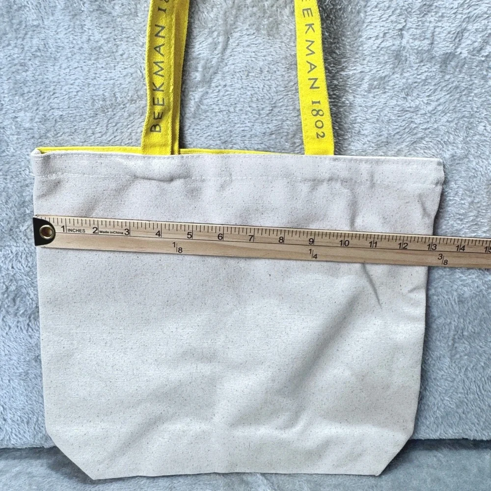 Beekman 1802 Kindness Goat Print Canvas Tote Bag 100% Cotton Reusable Shopper